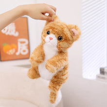 Load image into Gallery viewer, Realistic Orange and White Tabby Cat Plush Toy - Adorable Standing Curious Cat