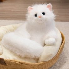 Load image into Gallery viewer, Realistic Persian Cat Plush Toys - Blue and White Coats - Fluffy-Tail Charmers-Stuffed Animals-Cat Memorial Gifts,Cats,Persian Cat,Stuffed Animal-9