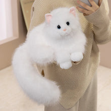 Load image into Gallery viewer, Realistic Persian Cat Plush Toys - Blue and White Coats - Fluffy-Tail Charmers-Stuffed Animals-Cat Memorial Gifts,Cats,Persian Cat,Stuffed Animal-18
