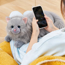Load image into Gallery viewer, Realistic Persian Cat Plush Toys - Blue and White Coats - Fluffy-Tail Charmers-Stuffed Animals-Cat Memorial Gifts,Cats,Persian Cat,Stuffed Animal-7