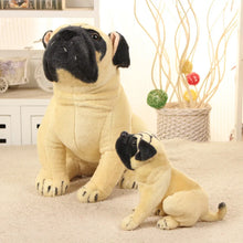 Load image into Gallery viewer, Realistic Pug Stuffed Animal - Sitting Fawn Pug Plush Toy-5
