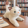 Realistic American Shorthair Cat Plushie - Gray and White - Stretching with Pink Nose-Stuffed Animals-American Shorthair,Cat Memorial Gifts,Cats,Grey and White Cat,Stuffed Animal-6