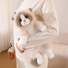 Load image into Gallery viewer, Realistic Ragdoll Cat Plush Toy - Fluffy Sitting Cat Stuffed Animal-7