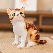 Load image into Gallery viewer, Realistic Red Tabby and White Cat Stuffed Animal - Precious Wide-Eyed Sitting Kitty-Stuffed Animals-5