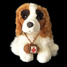Load image into Gallery viewer, Realistic Saint Bernard Stuffed Animal Plush Toys - Wearing Red Cross Rescue Pouch-1
