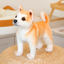 Load image into Gallery viewer, Realistic Shiba Inu Stuffed Animal - Lifelike Lounging Shiba Inu-25 stand yellow-7
