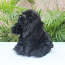 Load image into Gallery viewer, Realistic Sitting Black English Cocker Spaniel Stuffed Animal Plush Toy-3