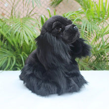 Load image into Gallery viewer, Realistic Sitting Black English Cocker Spaniel Stuffed Animal Plush Toy-1