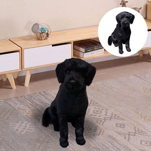 Realistic Sitting Black Labrador Stuffed Animal Plush Toy-Stuffed Animals-Black Labrador, Home Decor, Labrador, Stuffed Animal-4