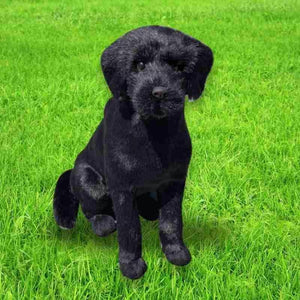 Realistic Sitting Black Labrador Stuffed Animal Plush Toy-Stuffed Animals-Black Labrador, Home Decor, Labrador, Stuffed Animal-5