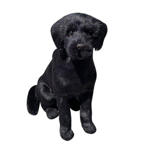 Realistic Sitting Black Labrador Stuffed Animal Plush Toy-Stuffed Animals-Black Labrador, Home Decor, Labrador, Stuffed Animal-1