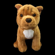 Load image into Gallery viewer, Realistic Sitting Red Pit Bull Stuffed Animal Plush Toy-2
