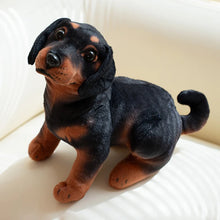 Load image into Gallery viewer, Realistic Sitting Small Rottweiler Stuffed Animal Plush Toys-Dog Memorial Gifts,Rottweiler,Stuffed Animal-2