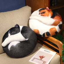 Load image into Gallery viewer, Realistic Sleeping Calico Cat Pillow - Cosy Curled-Up Cutie-6