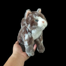 Load image into Gallery viewer, Realistic Small Brown Tabby and White Cat Stuffed Animal Plush Toy-7