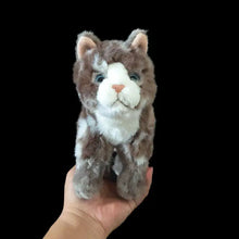 Load image into Gallery viewer, Realistic Small Brown Tabby and White Cat Stuffed Animal Plush Toy-B-1