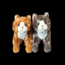 Load image into Gallery viewer, Realistic Small Orange Tabby and White Cat Stuffed Animal Plush Toy-2