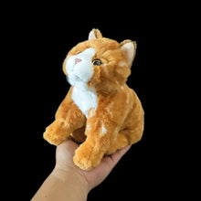 Load image into Gallery viewer, Realistic Small Orange Tabby and White Cat Stuffed Animal Plush Toy-3
