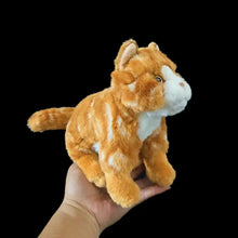 Load image into Gallery viewer, Realistic Small Orange Tabby and White Cat Stuffed Animal Plush Toy-6