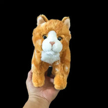 Load image into Gallery viewer, Realistic Small Orange Tabby and White Cat Stuffed Animal Plush Toy-A-1