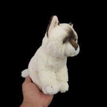 Load image into Gallery viewer, Realistic Small Siamese Cat Stuffed Animal Plush Toy-WHITE-19cm-1