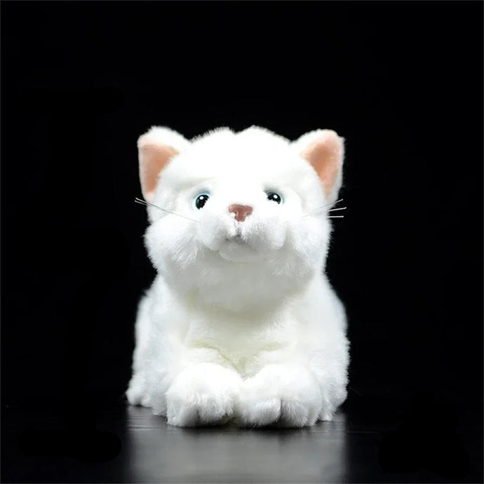 Realistic Soft Furry White Cat Plush Toy Stuffed Animal-with opp bag-CHINA-12