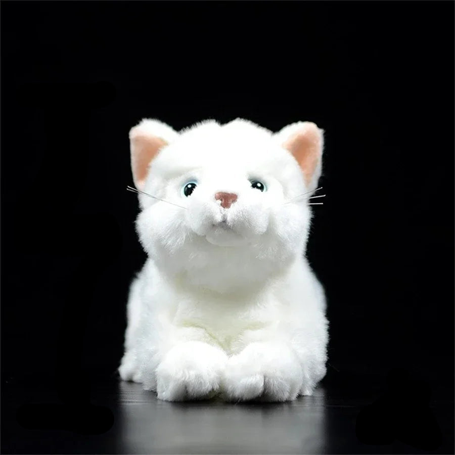 Realistic Soft Furry White Cat Plush Toy Stuffed Animal-with opp bag-CHINA-12