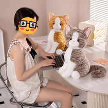 Load image into Gallery viewer, Realistic White Cat Plush - Bright-Eyed Sitting Kitty-Stuffed Animals-Cat Memorial Gifts,Cats,Stuffed Animal,White Cat-6