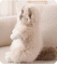 Load image into Gallery viewer, Realistic Black and White Cat Plush Toy - Fluffy Sitting Cat Stuffed Animal-Stuffed Animals-Black and White Cat,Cat Memorial Gifts,Cats,Stuffed Animal-11