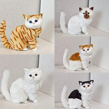 Load image into Gallery viewer, Realistic White Cat Stuffed Animal - Lifelike Happy Perky Tail-2