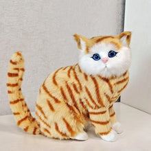 Load image into Gallery viewer, Realistic White Cat Stuffed Animal - Lifelike Happy Perky Tail-5