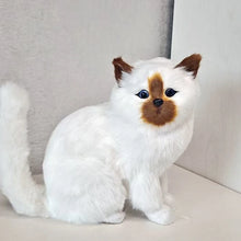 Load image into Gallery viewer, Realistic White Cat Stuffed Animal - Lifelike Happy Perky Tail-6