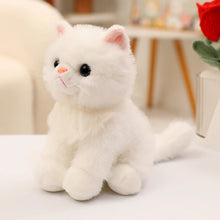 Load image into Gallery viewer, Realistic White Cat Stuffed Animal Plush Toy - Small Size - Sitting Pose-Cats-Stuffed Animal-White cat-20cm-1
