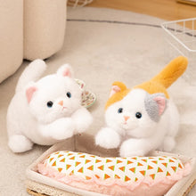 Load image into Gallery viewer, Realistic White Cat Stuffed Animal Plush Toys - Play Pose-Cats-Stuffed Animal-3