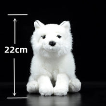 Load image into Gallery viewer, Realistic White German Shepherd Stuffed Animal - Soft Furry Sitting Dog Plush Toy-143