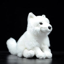 Load image into Gallery viewer, Realistic White German Shepherd Stuffed Animal - Soft Furry Sitting Dog Plush Toy-144