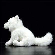 Load image into Gallery viewer, Realistic White German Shepherd Stuffed Animal - Soft Furry Sitting Dog Plush Toy-132