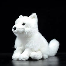 Load image into Gallery viewer, Realistic White Husky Stuffed Animal - Soft Furry Sitting Husky Plush Toy-1323423