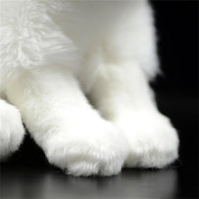 Load image into Gallery viewer, Realistic White Husky Stuffed Animal - Soft Furry Sitting Husky Plush Toy-1