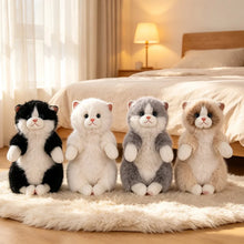 Load image into Gallery viewer, Realistic White Persian Cat Plush Toy - Fluffy Sitting Cat Stuffed Animal-16