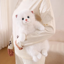 Load image into Gallery viewer, Realistic White Persian Cat Plush Toy - Fluffy Sitting Cat Stuffed Animal-Stuffed Animals-Cat Memorial Gifts,Cats,Persian Cat,Stuffed Animal,White Cat-3