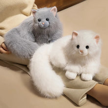 Load image into Gallery viewer, Realistic White Turkish Angora Cat Plush Toy - Fluffy-Tail Charmer-Stuffed Animals-Cat Memorial Gifts,Cats,Stuffed Animal,Turkish Angora-13