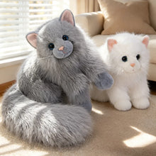 Load image into Gallery viewer, Realistic White Turkish Angora Cat Plush Toy - Fluffy-Tail Charmer-Stuffed Animals-Cat Memorial Gifts,Cats,Stuffed Animal,Turkish Angora-22