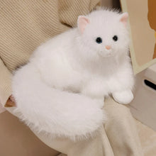Load image into Gallery viewer, Realistic White Turkish Angora Cat Plush Toy - Fluffy-Tail Charmer-Stuffed Animals-Cat Memorial Gifts,Cats,Stuffed Animal,Turkish Angora-15