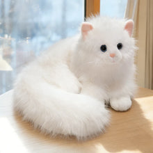Load image into Gallery viewer, Realistic White Turkish Angora Cat Plush Toy - Fluffy-Tail Charmer-Stuffed Animals-Cat Memorial Gifts,Cats,Stuffed Animal,Turkish Angora-white-30cm-1