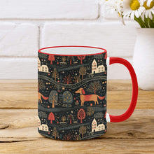 Load image into Gallery viewer, Red Dachshund Countryside Holiday Christmas Mug-3