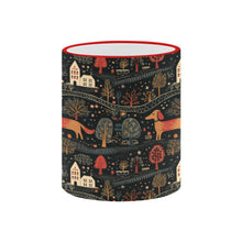 Load image into Gallery viewer, Red Dachshund Countryside Holiday Christmas Mug-5