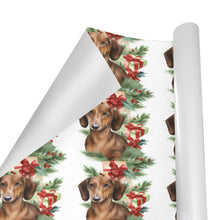 Load image into Gallery viewer, Red Dachshund Holiday Charm Christmas Gift Wrapping Paper - 2 Rolls-Christmas Ornament-Christmas,Dachshund,Wrapping Paper-2