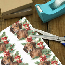 Load image into Gallery viewer, Red Dachshund Holiday Charm Christmas Gift Wrapping Paper - 2 Rolls-Christmas Ornament-Christmas,Dachshund,Wrapping Paper-3
