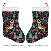 Load image into Gallery viewer, Red / Fawn and White Chihuahua Christmas Elegance Blanket Christmas Stocking-Christmas Ornament-Chihuahua, Christmas, Home Decor-26X42CM-White-3